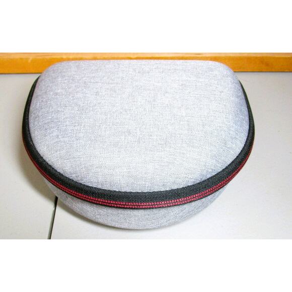 LTGEM Travel Case Gray with Black Trim Zippered Mesh Net Hard Shell Wrist Strap - Picture 3 of 4